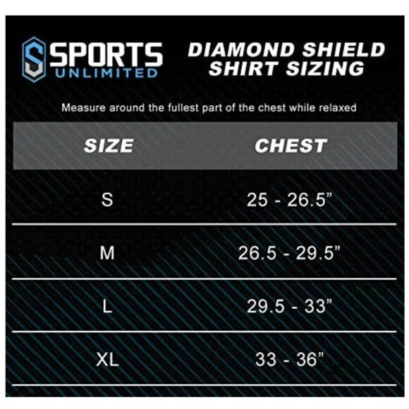 SPORTS UNLIMITED | Diamond Shield Youth Baseball Sternum Guard Shirt | Size: L - Picture 7 of 7